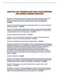 NURS 6521 ADV&period; PHARMACOLOGY FINAL EXAM QUESTIONS AND CORRECT ANSWERS 2026-2027&excl;&excl;