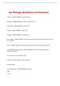 Ap Biology Questions and Answers