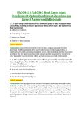 FAD 3343 &vert; FAD3343 Final Exam&colon; Adult &NewLine;Development Updated and Latest Questions and &NewLine;Correct Answers with Rationale 