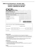 OCR A Level Chemistry A Periodic table&comma;&NewLine;elements and physical chemistry&NewLine;&lpar;H432&sol;01&rpar; VERIFIED QP AND MS 