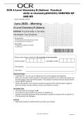 OCR A Level Chemistry B &lpar;Salters&rpar; Practical&NewLine;skills in chemistry&lpar;H433&sol;03&rpar; VERIFIED QP&NewLine;AND MS