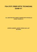 Foa Cfot &lpar;Fiber Optic Technician&rpar; Exam V11 &vert; All Questions And Correct Answers With Rationales &vert; Already Graded A&plus; &vert; Verified Answers &vert; Newest Version 2026 &vert; Just Released