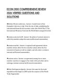 ECON 3100 COMPREHENSIVE REVIEW&NewLine;2026 VERIFIED QUESTIONS AND&NewLine;SOLUTIONS&NewLine;