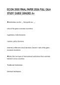 ECON 3100 FINAL PAPER 2026 FULL Q&A&NewLine;STUDY GUIDE GRADED A&plus;&NewLine;