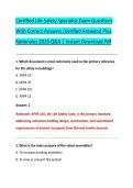 Certified Life Safety Specialist Exam Questions &NewLine;With Correct Answers &lpar;Verified Answers&rpar; Plus &NewLine;Rationales 2026 Q&A &vert; Instant Download Pdf 