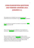 CISSN EXAM REVIEW QUESTIONS&NewLine;AND VERIFIED ANSWERS 2026&NewLine;&lpar;GRADED A&plus;&rpar;