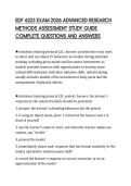 EDF 6223 EXAM 2026 ADVANCED RESEARCH&NewLine;METHODS ASSESSMENT STUDY GUIDE&NewLine;COMPLETE QUESTIONS AND ANSWERS&NewLine;