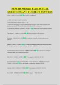 NCM 118 Midterm Exam ACTUAL &NewLine;QUESTIONS AND CORRECT ANSWERS