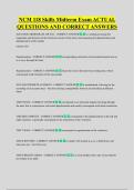 NCM 118 Skills Midterm Exam ACTUAL &NewLine;QUESTIONS AND CORRECT ANSWERS