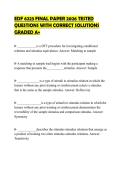 EDF 6223 FINAL PAPER 2026 TESTED&NewLine;QUESTIONS WITH CORRECT SOLUTIONS&NewLine;GRADED A&plus;