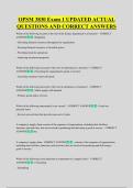 OPSM 3830 Exam 1 UPDATED ACTUAL &NewLine;QUESTIONS AND CORRECT ANSWERS