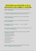 OPSM 3830 Exam UPDATED ACTUAL &NewLine;QUESTIONS AND CORRECT ANSWERS