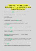 OPSM 3830 Fite Exam 1 Review &NewLine;UPDATED ACTUAL QUESTIONS AND &NewLine;CORRECT ANSWERS