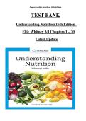 TEST BANK for Understanding Nutrition 16th Edition &Tab;  Ellie Whitney All Chapters 1 &ndash; 20&NewLine;Latest Update&NewLine;Graded A&plus;