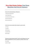 Perry Real Estate Final Exam&comma; Kentucky &ndash; Practice Questions with Answers