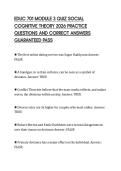 EDUC 701 MODULE 3 QUIZ SOCIAL&NewLine;COGNITIVE THEORY 2026 PRACTICE&NewLine;QUESTIONS AND CORRECT ANSWERS&NewLine;GUARANTEED PASS&NewLine;