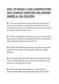 EDUC 701 MODULE 4 QUIZ CONSTRUCTIVISM&NewLine;2026 COMPLETE QUESTIONS AND ANSWERS&NewLine;GRADED A&plus; FULL SOLUTION
