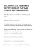 EFDA ENTRANCE EXAM 2 2026 CLINICAL&NewLine;DENTISTRY ASSESSMENT STUDY GUIDE&NewLine;COMPLETE QUESTIONS AND ANSWERS&NewLine;