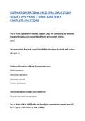 SUPPORT OPERATIONS PH II &lpar;PRE EXAM STUDY GUIDE&rpar;&comma; SPO PHASE 1 QUESTIONS WITH COMPLETE SOLUTIONS