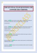 EDF 6223 FINAL EXAM QUESTIONS AND&NewLine;ANSWERS 2026 VERIFIED&period;