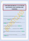 EDF 6226 Exam Package Deal Questions and Verified Answers 2026