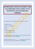 SUPERVISION AND MANAGEMENT- EDF&NewLine;6224 MIDTERM STUDY GUIDE&period; EXAM&NewLine;QUESTIONS AND ANSWERS 2026&NewLine;VERIFIED&period;