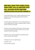 EMR FINAL EXAM STUDY GUIDE ACTUAL&NewLine;EXAM SCRIPT 2026 140 QUESTIONS WITH&NewLine;FULL SOLUTION TESTED QUESTIONS&NewLine;CERTIFICATION EVALUATION GRADED A&plus;