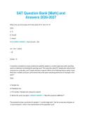 SAT Question Bank &lbrack;Math&rsqb; and Answers 2026-2027