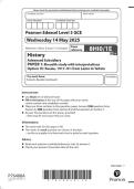 2025 Pearson Edexcel Level 3 GCE History Advanced Subsidiary PAPER 1&colon; Breadth study with interpretations Option 1E&colon; Russia&comma; 1917&ndash;91&colon; from Lenin to Yeltsin Combined Question Paper and Marking Scheme
