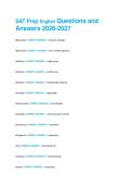 SAT Prep English Questions and Answers 2026-2027