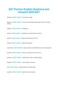 SAT Practice English Questions and Answers 2026-2027
