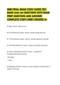 EMR FINAL EXAM STUDY GUIDE TEST&NewLine;BANK 2026 140 QUESTIONS WITH EXAM&NewLine;PREP QUESTIONS AND ANSWERS&NewLine;COMPLETE STUDY SHEET GRADED A&plus;