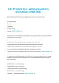 SAT Practice Test- Writing Questions and Answers 2026-2027