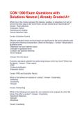 CON 1300 Exam Questions with Solutions Newest &vert; Already Graded A&plus;&NewLine;&NewLine;
