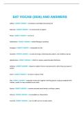 SAT VOCAB &lpar;2026&rpar; AND ANSWERS