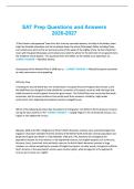 SAT Prep Questions and Answers 2026-2027