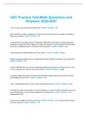 SAT Practice Test-Math Questions and Answers 2026-2027