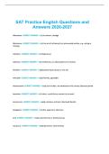 SAT Practice English Questions and Answers 2026-2027