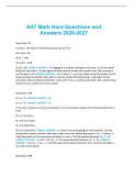 SAT Math Hard Questions and Answers 2026-2027
