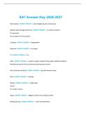 SAT Answer Key 2026-2027