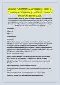 Nursing Fundamentals &lpar;NUR1023C&rpar; Exam 1 &ndash; Course Question Bank &vert; 2026&sol;2027 Complete Solutions Study Guide
