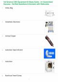 Vet Science CDE Equipment ID Study Guide - A&plus; Guaranteed Success - Verified Questions & Answers with Rationales