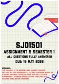 SJD1501 Assignment 5 Semester 1 Memo &vert; Due 16 May 2026
