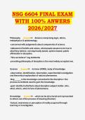 NSG 6604 Final Exam Prep&colon; Comprehensive Nursing Theory & Philosophy Guide &lpar;2026&sol;2027&rpar;&NewLine;
