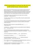 EFMB Prehospital Blood Transfusion Test with all Correct & 100&percnt; Verified Answers &vert;Already Graded A&plus;