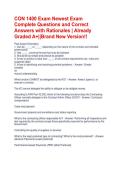 CON 1400 Exam Newest Exam Complete Questions and Correct Answers with Rationales &vert; Already Graded A&plus;&vert;&vert;Brand New Version&excl;&excl;