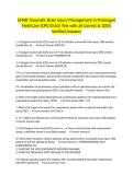 EFMB Traumatic Brain Injury Management in Prolonged Field Care &lpar;CPG ID&colon;63&rpar; Test with all Correct & 100&percnt; Verified Answers