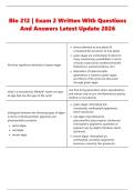 Bio 212 &vert; Exam 2 Written With Questions &NewLine;And Answers Latest Update 2026 