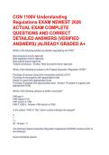 CON 1100V Understanding Regulations EXAM NEWEST 2026 ACTUAL EXAM COMPLETE QUESTIONS AND CORRECT DETAILED ANSWERS &lpar;VERIFIED ANSWERS&rpar; &vert;ALREADY GRADED A&plus;