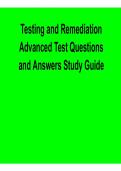 Testing and Remediation Advanced Test Questions and Answers Study Guide Assessment Practice Questions Solutions Educational Intervention Review 2025&sol; 2026